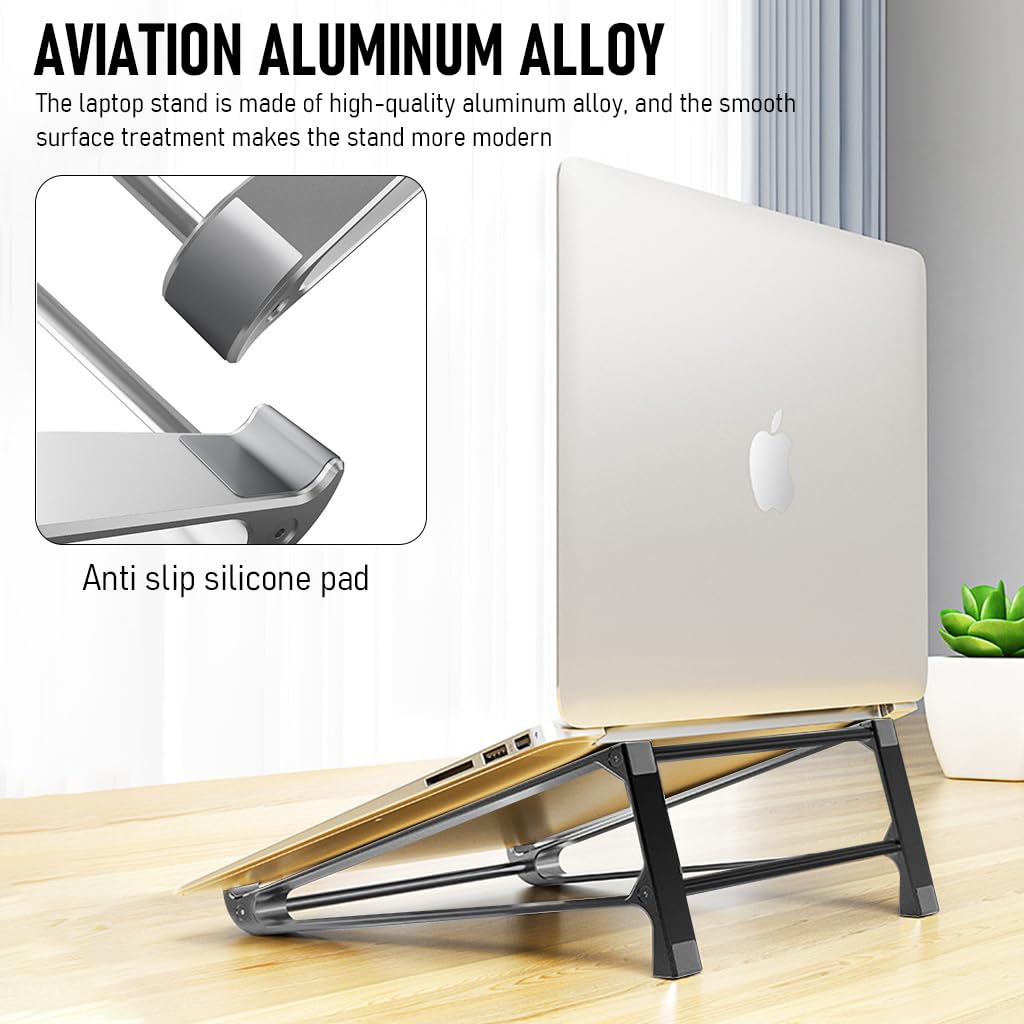 Verilux Aluminium Laptop Stand Laptop Vertical MacBook Stand Holder Laptop Organizer Anti-Slip Laptop Stand Laptop Riser for 13-17.4 inch MacBook Lenovo Verilux Aluminium Laptop Stand Laptop Vertical MacBook Stand Holder Laptop Organizer Anti-Slip Laptop Stand Laptop Riser for 13-17.4 inch MacBook Lenovo